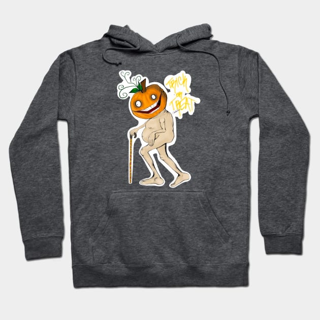 CREEPY PUMPKIN MAN “TRICK OR TREAT” Hoodie by Anewman00.DESIGNS